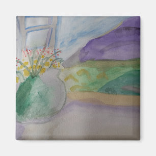 Aimant Fleurs Sur L'Aimant De Fenêtre