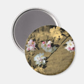Aimant Fleurs sur l'aimant de fleur de sépia (Recto/Verso)