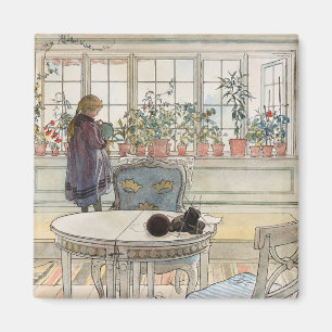 Aimant Fleurs sur le rebord de la fenêtre, 1895 par Carl