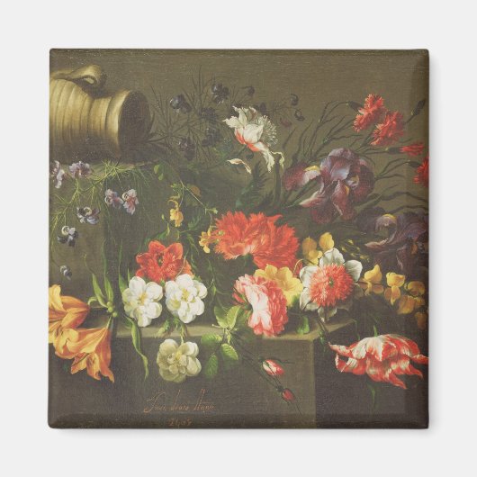 Aimant Fleurs sur une corniche, 1665 (Devant)