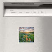 Aimant Fleurs | Texas Bluebonnets & Indian Paintbrush (In Situ (Lave-vaisselle))