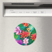 Aimant Fleurs tropicales colorées Motif (In Situ (Lave-vaisselle))