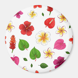 Aimant Fleurs tropicales hawaïennes
