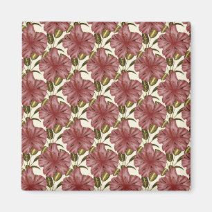 Aimant Fleurs tropicales sans couture motif fleurs roug