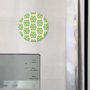 Aimant Fleurs Vertes, Motif De Fleurs, Modèle Floral