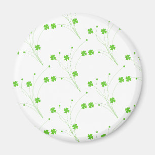 Aimant Fleurs vertes printanières lumineuses, petite impr