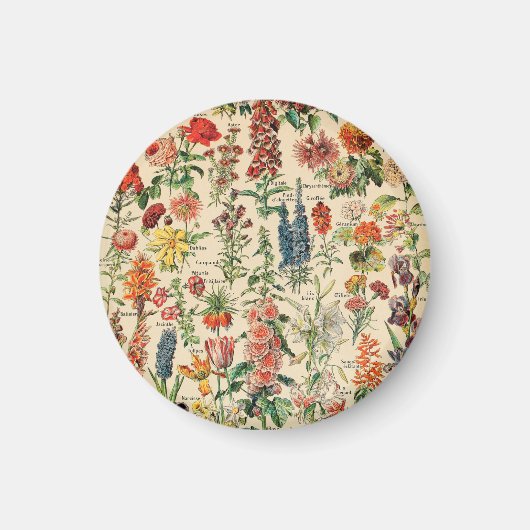 Aimant Fleurs vintages (Devant)