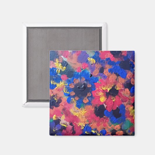 Aimant Fleurs vintages Abstraites (Recto/Verso)