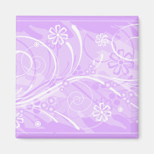 Aimant fleurs violettes