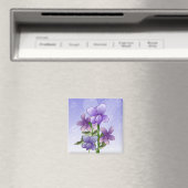 Aimant Fleurs violettes (In Situ (Lave-vaisselle))