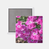 Aimant Fleurs violettes dentelles sensuelles (Recto/Verso)