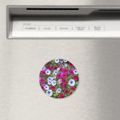 Aimant Fleurs violettes et lavande : (In Situ (Lave-vaisselle))