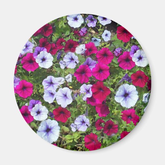 Aimant Fleurs violettes et lavande : (Devant)