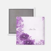 Aimant Fleurs Violettes Fleurissent (Recto/Verso)