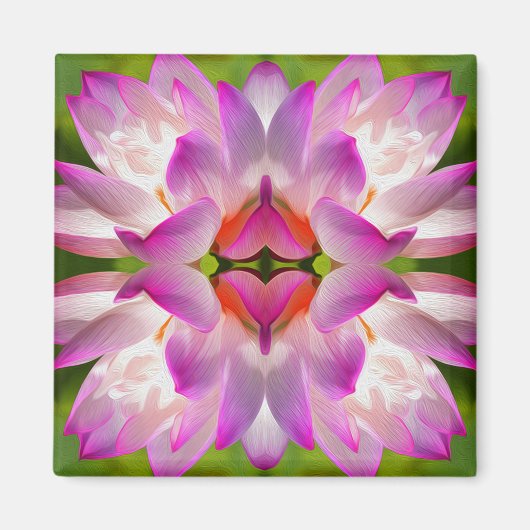 Aimant FLEUVE PURPLE - Art Fractal - (Devant)