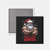 Aimant Flex Comme Santa Claus Bodybuilder Christmas Gym W (Recto/Verso)