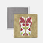 Aimant Flip Flop Cerises (Recto/Verso)