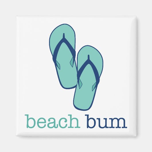Aimant Flip Flops Beach Bum (Devant)