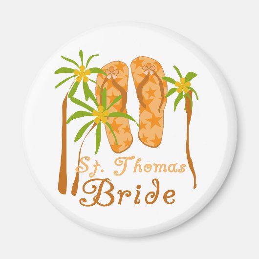 Aimant Flip Flops St. Thomas Bride (Devant)