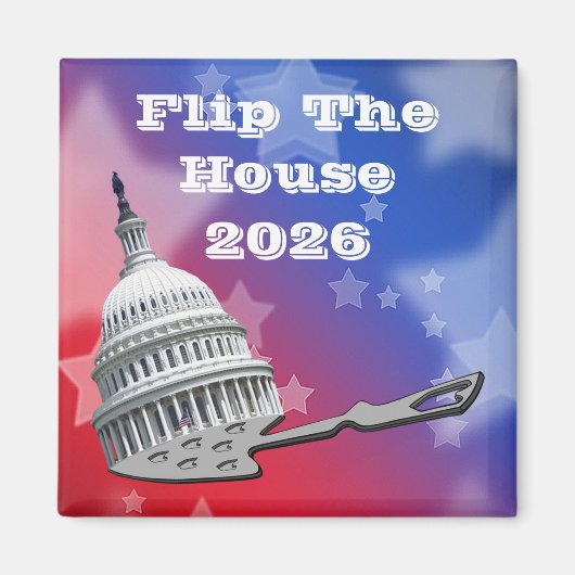 Aimant Flip The House Vote Blue 2026 (Devant)