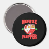 Aimant Flipper de la maison de l'agent immobilier (Recto/Verso)