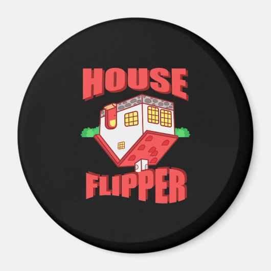 Aimant Flipper de la maison de l'agent immobilier (Devant)