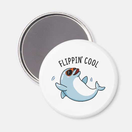Aimant Flippin Cool drôle Dolphin Pun (Recto/Verso)