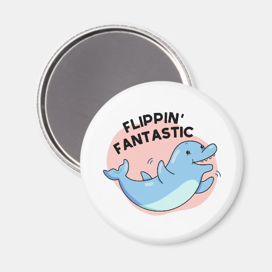 Aimant Flippin Fantastic Funky Dolphin Pun (Recto/Verso)