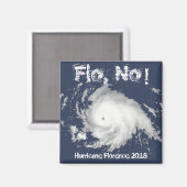 Aimant Flo, non ! Ouragan Florence 2018 (Recto/Verso)