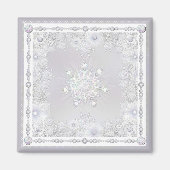 Aimant flocon blanc (Devant)