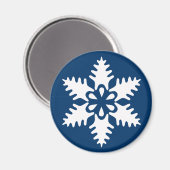 Aimant Flocon de neige blanc hiver (Recto/Verso)