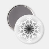 Aimant Flocon de neige blanc scintillant (Recto/Verso)