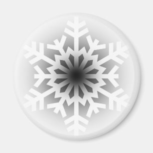 Aimant Flocon de neige blanc scintillant