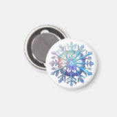 Aimant Flocon de neige brillant (Recto/Verso)