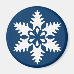 Aimant Flocon de neige de Noël blanc d'hiver