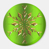 Aimant Flocon de neige Gold Christmas Star (Devant)
