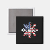 Aimant Flocon De Neige - Libéral Démocrate Pour Le 4 Juil (Recto/Verso)