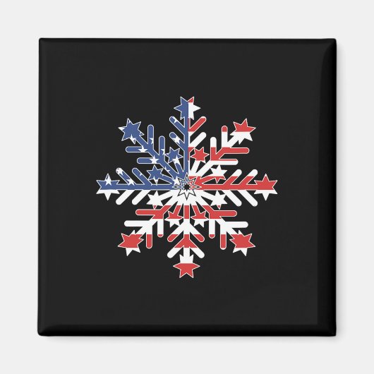 Aimant Flocon De Neige - Libéral Démocrate Pour Le 4 Juil (Devant)