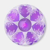 Aimant Flocon de neige pourpre (Devant)