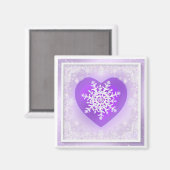 Aimant Flocon de neige pourpre (Recto/Verso)