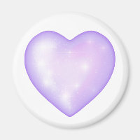 flocon de neige violet clair et coeur étincelant