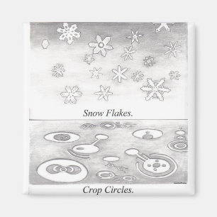 Aimant Flocons de neige et cercles de culture comparés