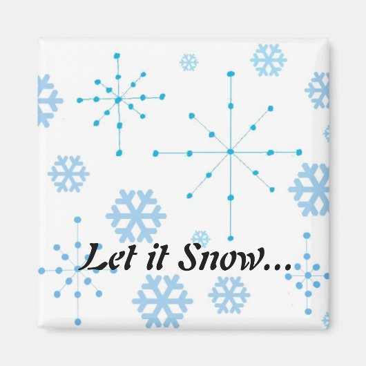 Aimant Flocons de neige, Qu'il neige (Devant)