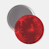 Aimant Flocons rouges (Recto/Verso)