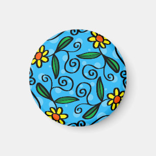 Aimant Floral Abstrait