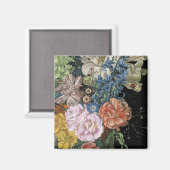 Aimant Floral baroque - Bouquet (Recto/Verso)
