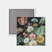 Aimant Floral baroque - Bouquet de fleurs (Recto/Verso)