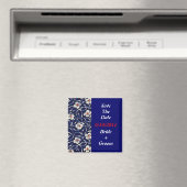 Aimant Floral bleu (In Situ (Lave-vaisselle))