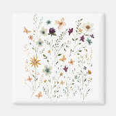 Aimant Floral & Butterfly, Whimsical Garden-Inspired (Devant)
