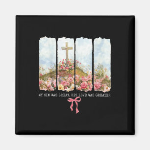 Aimant Floral Christian Mon Péché Était Grand Mais Son Am